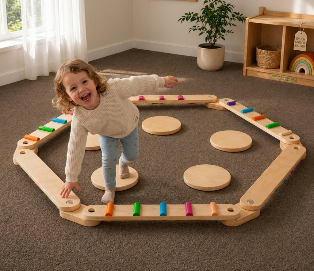 Montessori Balance Beams & Stones