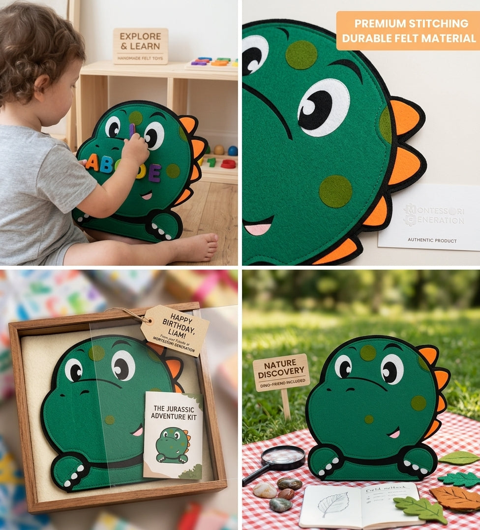 Montessori Dino Busy Board