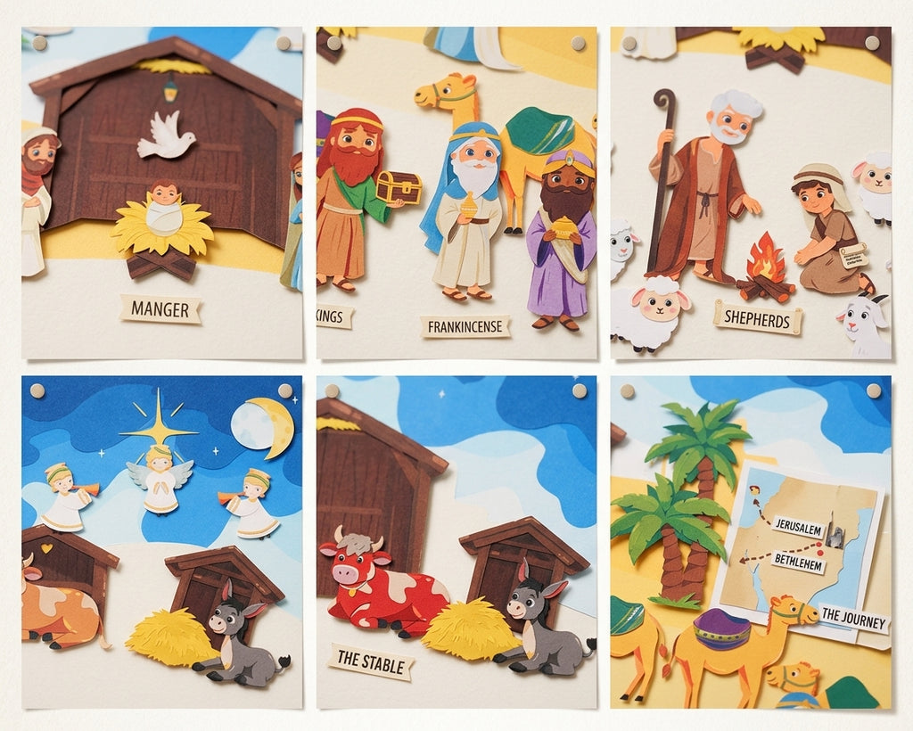 Montessori Nativity Wallboard