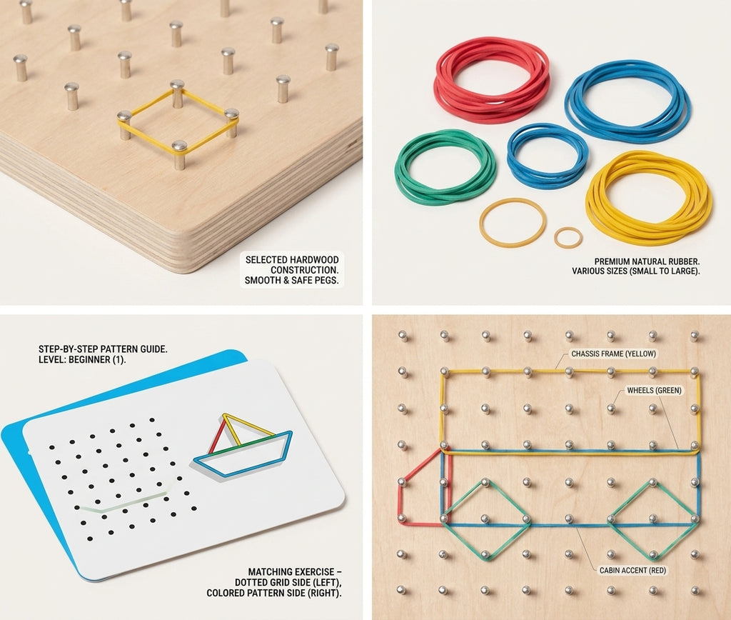 Montessori Wooden Geoboard
