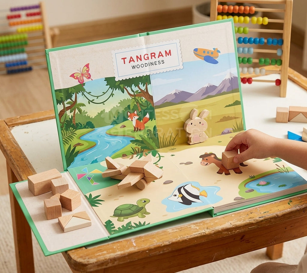 Montessori Magnetic Tangram Book