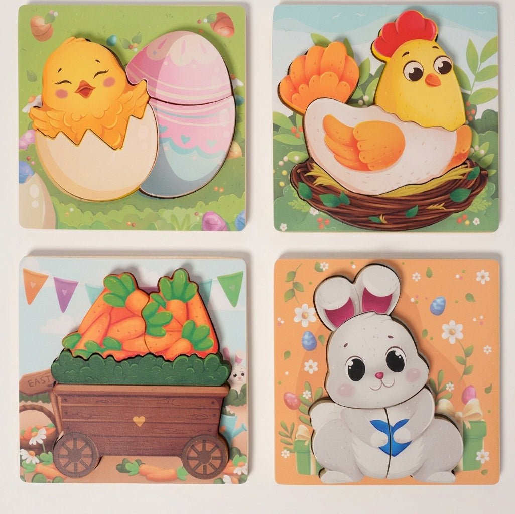 Montessori Easter Puzzles (4 Pack)