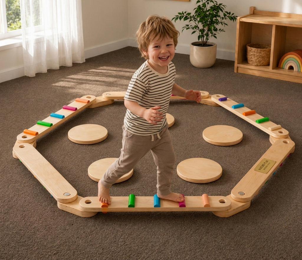 Montessori Balance Beams & Stones