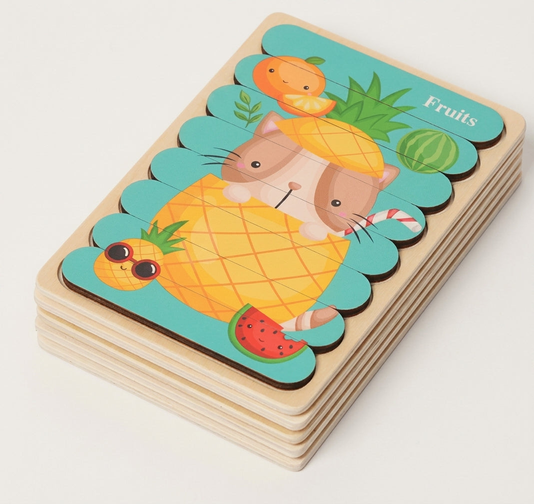 Montessori Double-Sided Puzzles (5 Pack)