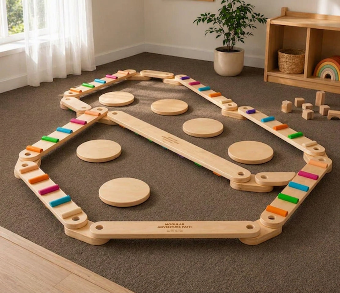 Montessori Balance Beams & Stones