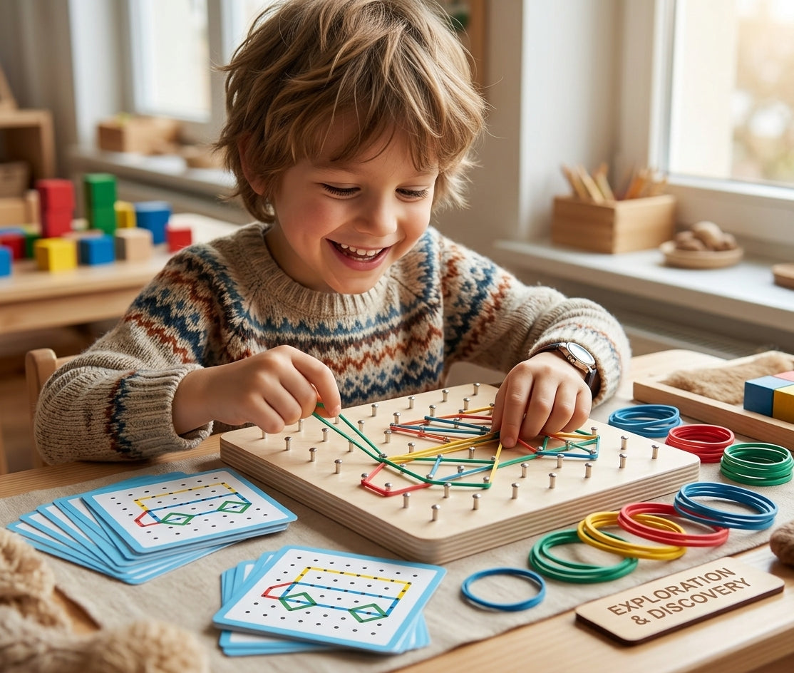 Montessori Wooden Geoboard