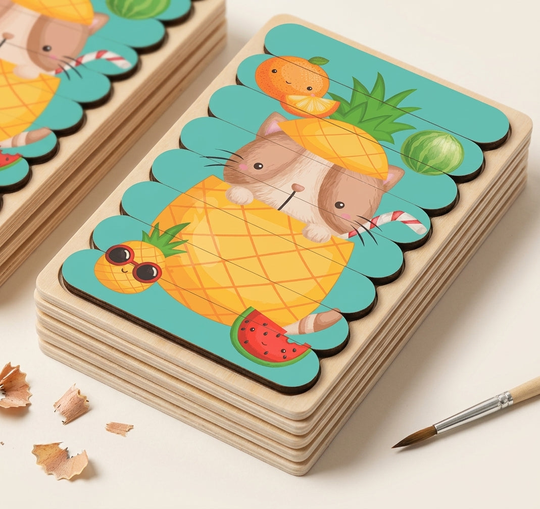 Montessori Double-Sided Puzzles (5 Pack)