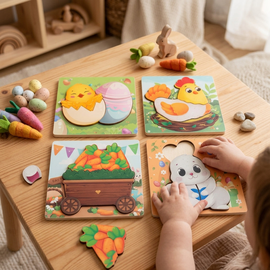 Montessori Easter Puzzles (4 Pack)